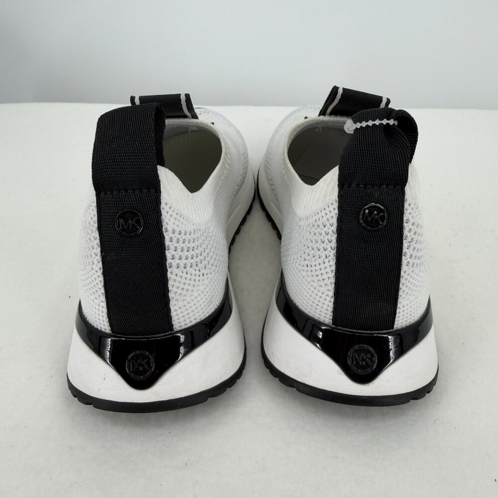 Michael Michael Kors Bodie Logo Tape Mesh Slip-On Trainers - White/Black - 7.5M - Picture 4 of 11